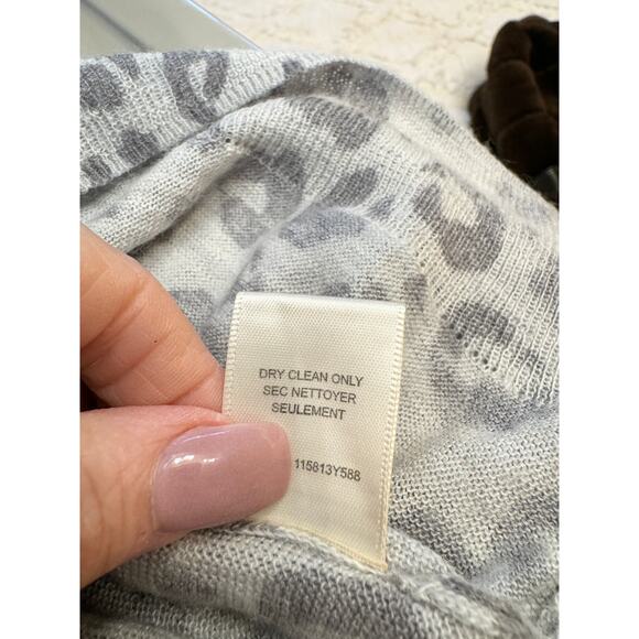 Rebecca Taylor Pullover Flattering Alpaca Print Cheetah Leopard Chic Sweater M - Picture 5 of 8